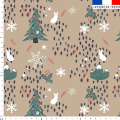 Esprit de Noel - Fond beige