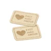 Etiquettes Fait avec amour beige x6