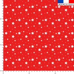 Etoiles blanches - Fond rouge
