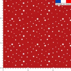 Etoiles blanches - Fond rouge cerise