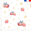 Etoiles et cadeaux de Noel - Fond blanc