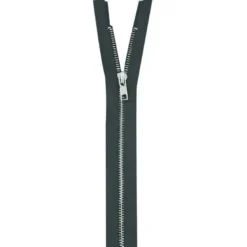 Fermeture en métal argent 20 cm col 156 anthracite