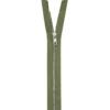 Fermeture en métal argent 65 cm col 999 vert militaire