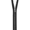 Fermeture en métal argent 40 cm col 580 noir
