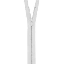 Fermeture en métal argent 18 cm col 501 blanc
