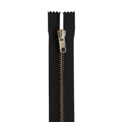 Fermeture en métal argent 20 cm col 580 noir