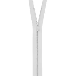 Fermeture en métal argent 75 cm col 501 blanc
