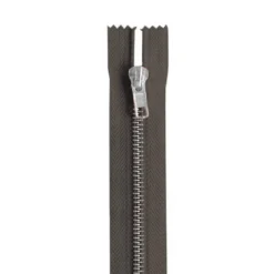Fermeture en métal argent 8 cm col 176 marron