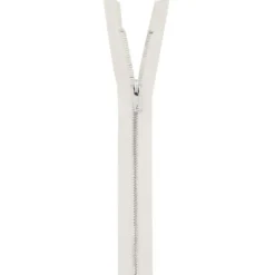 Fermeture en métal argent 45 cm col 801 écru