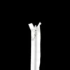 Fermeture réversible 25 cm blanche maille argentée