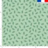 Feuille d'hiver et étoile - Fond vert clair