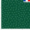 Feuille d'hiver et étoile - Fond vert foncé