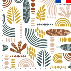 Feuilles abstraites Zanzibar - Fond blanc