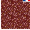 Feuilles d'or Noel - Fond rouge