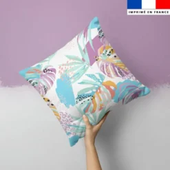 Feuille tropicale pastel - Fond blanc