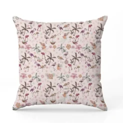 Flamant coco - Fond rose - Création Lili Bambou Design