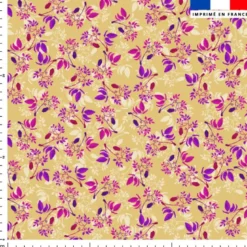 Fleur air de printemps - Fond ocre - Création Lili Bambou Design