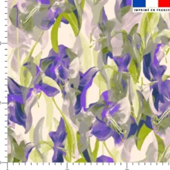 Fleur de lys violette - Fond crème - Création Lili Bambou Design
