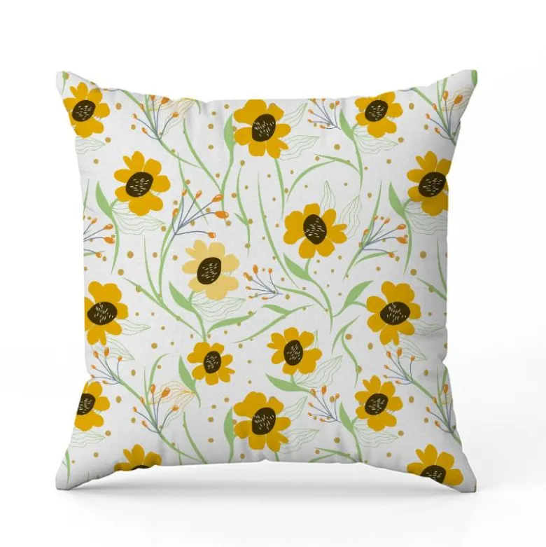 Fleur de printemps jaune - Fond blanc