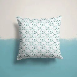 Fleur d'hiver bleue et blanche - Fond blanc