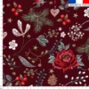 Fleur d'hiver - Fond bordeaux