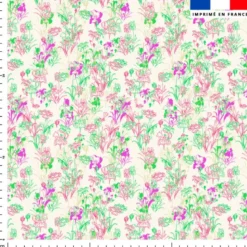 Fleur du jardin - Fond beige - Création Lili Bambou Design