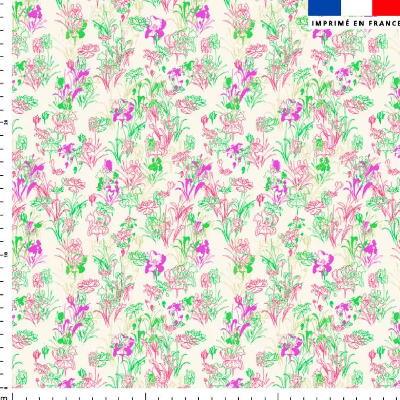 Fleur du jardin - Fond beige - Création Lili Bambou Design