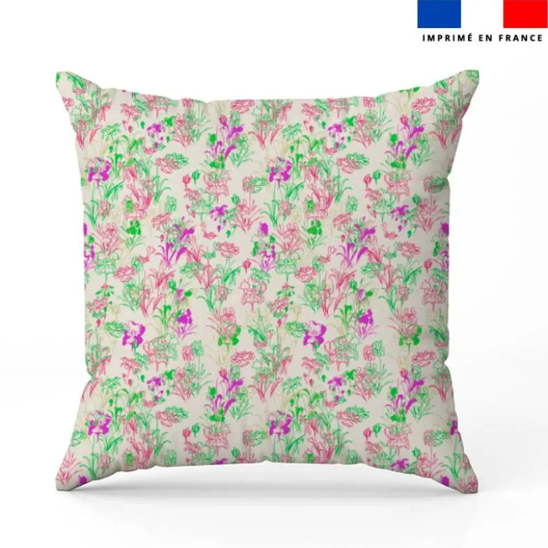 Fleur du jardin - Fond beige - Création Lili Bambou Design