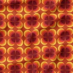 Fleur géométrique dégradée - Fond rouille