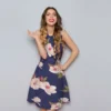 Fleur japonaise - Fond violet foncé