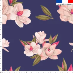 Fleur japonaise - Fond violet foncé