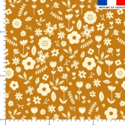 Fleurs d'automne - Fond camel - Création Pauline Recht