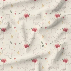 Fleurs de femmes - Fond écru