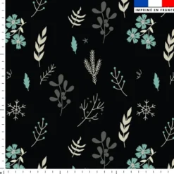 Fleurs d'hiver - Fond noir