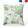 Fleurs et arrondis aquarelle vert clair - Fond blanc