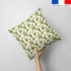 Fleurs et arrondis aquarelle vert - Fond blanc