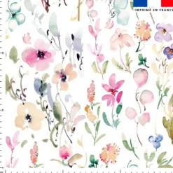 Fleurs et plantes de printemps - Fond blanc
