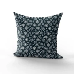 Flocon de neige blanc - Fond bleu foncé