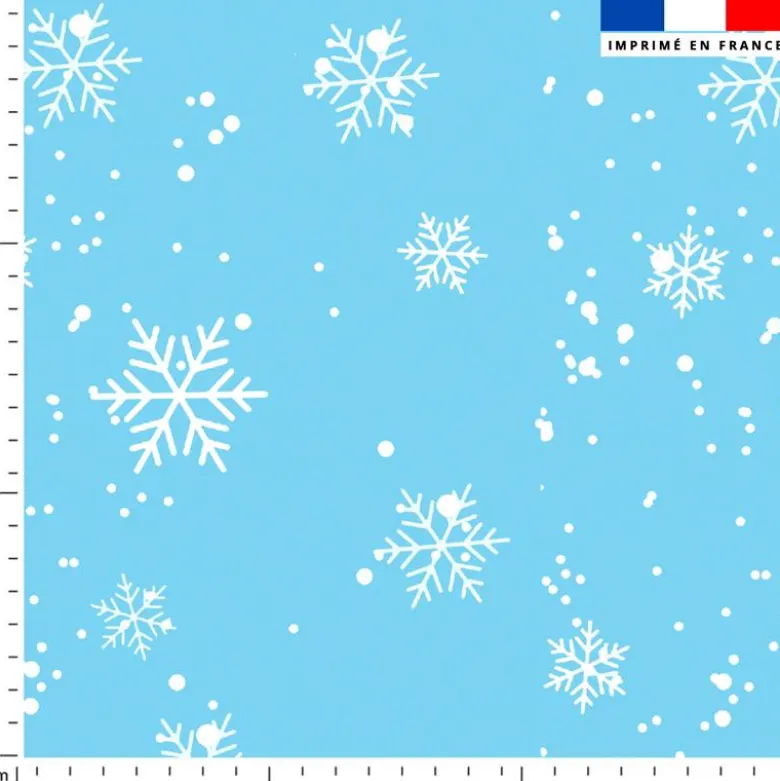 Flocon de neige - Fond bleu clair