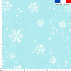 Flocon de neige - Fond bleu glacier