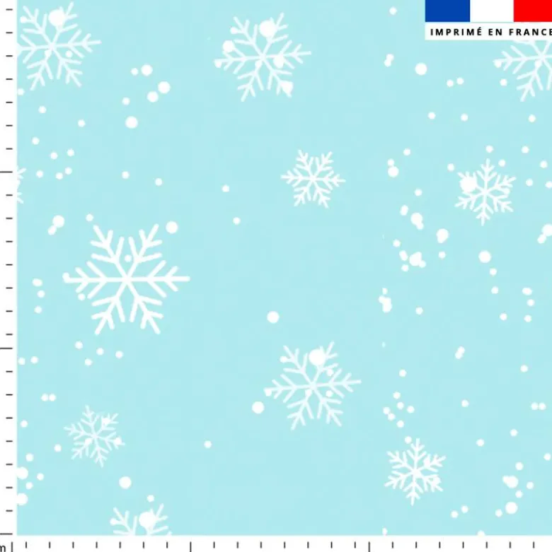 Flocon de neige - Fond bleu glacier