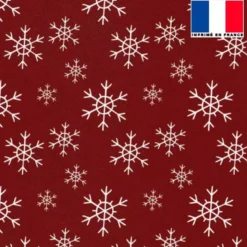 Flocon de neige - Fond bordeaux