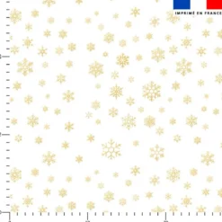 Flocon de neige or - Fond blanc