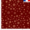 Flocon de neige or - Fond lie de vin