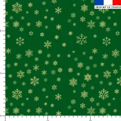 Flocon de neige or - Fond vert