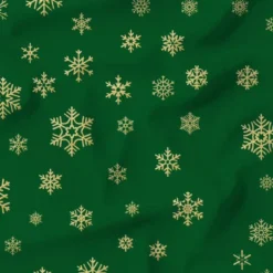 Flocon de neige or - Fond vert