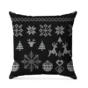 Flocon et renne de Noël effet tricoté - Fond anthracite