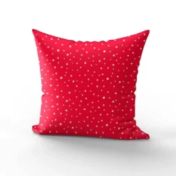 Flocons de pois blanc - Fond rouge