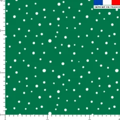 Flocons de pois blanc - Fond vert