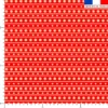 Flocons et pois beiges - Fond rouge